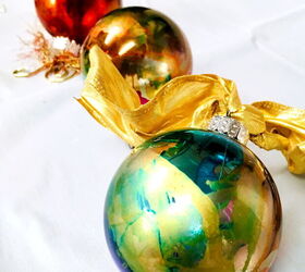s 12 creative christmas ornaments you can make on a budget, Try these quick and easy Ink Ornaments