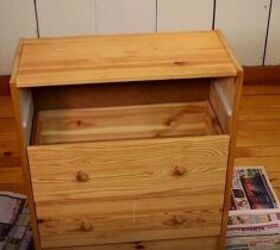 turn a plain ikea rast dresser into a rustic farmhouse nightstand, Remove the Top Drawer