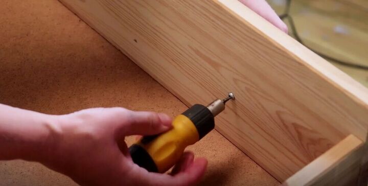turn a plain ikea rast dresser into a rustic farmhouse nightstand, Remove the Drawer Pulls