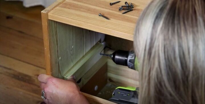 turn a plain ikea rast dresser into a rustic farmhouse nightstand, DIY IKEA Hack