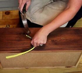 turn a plain ikea rast dresser into a rustic farmhouse nightstand, Rough It Up