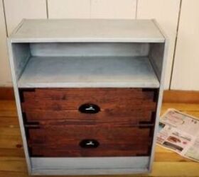 turn a plain ikea rast dresser into a rustic farmhouse nightstand, DIY IKEA Drawers
