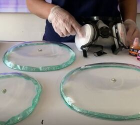 Take apart an IKEA cake plate to copy her wild decor idea