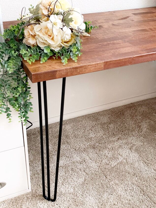 s 14 beautiful diy desk ideas to help you create an at home workspace, Rustic Butcher Block Desk