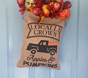 fill a burlap bag for this fall decoration