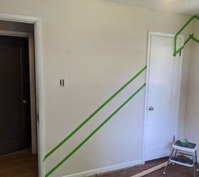 pleasantly pastel painted room, All walls taped off