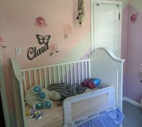pleasantly pastel painted room, Crib wall
