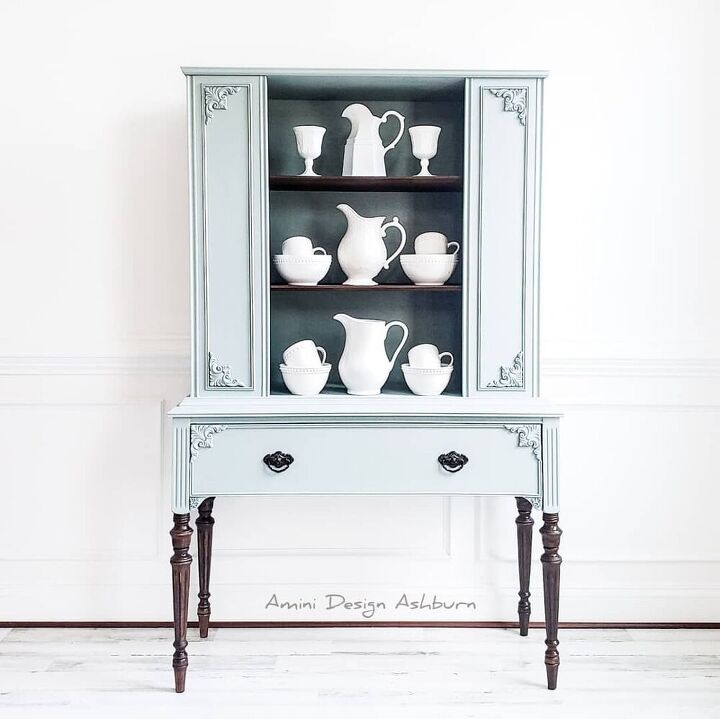 vintage china cabinet makeover yes another one