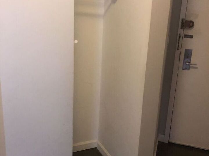 q very narrow and tall closet needs a door