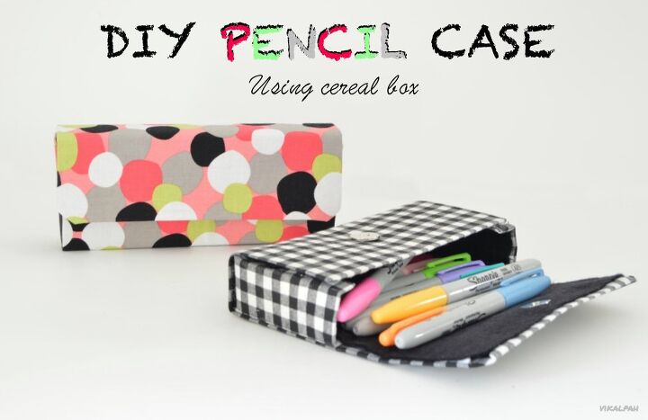 s 28 easy organizing ideas to keep you sane throughout the school year, DIY Pencil Case From Cereal Box