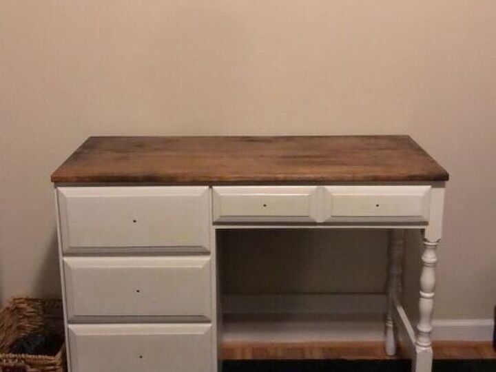 q how do i fix white desk after using oil based polyurethane