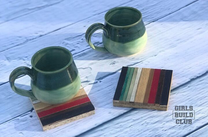 s 25 awesome things you can diy in 1 hour or less, Mini Wood Mosaic Coaster