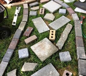 She lays bricks and pavers across her lawn for this stunning update