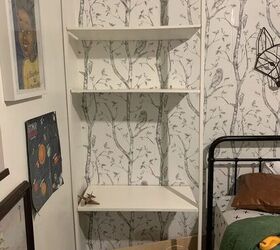 diy ladder desk with shelves