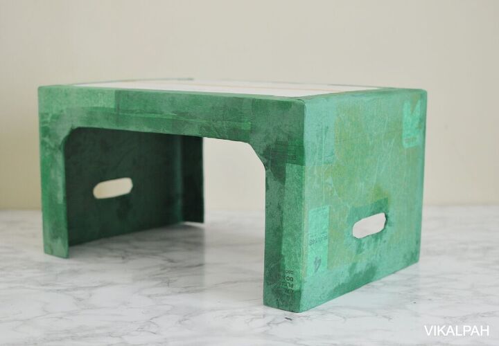 diy cardboard table from diaper box