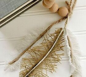 burlap diy craft feather