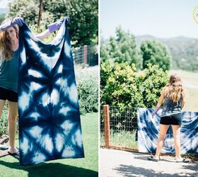 s 30 jaw dropping decorating techniques you ve never seen before, Fold dye fabric for shibori style makeovers