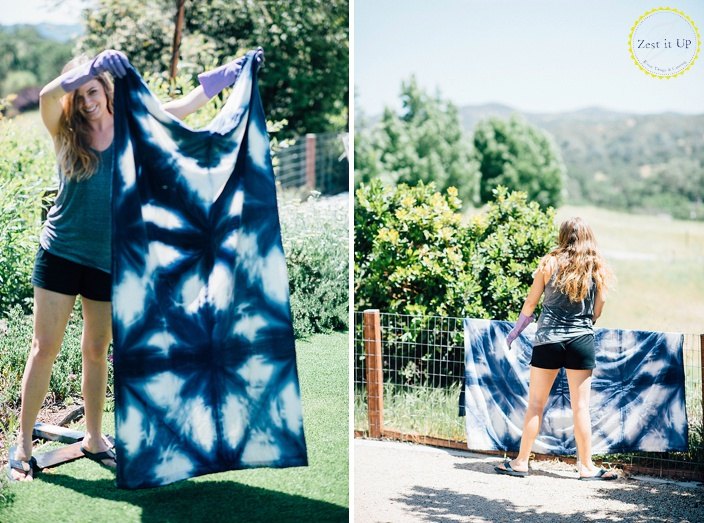 s 30 jaw dropping decorating techniques you ve never seen before, Fold dye fabric for shibori style makeovers