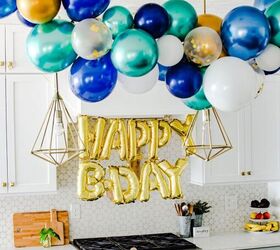 simple birthday balloon garland