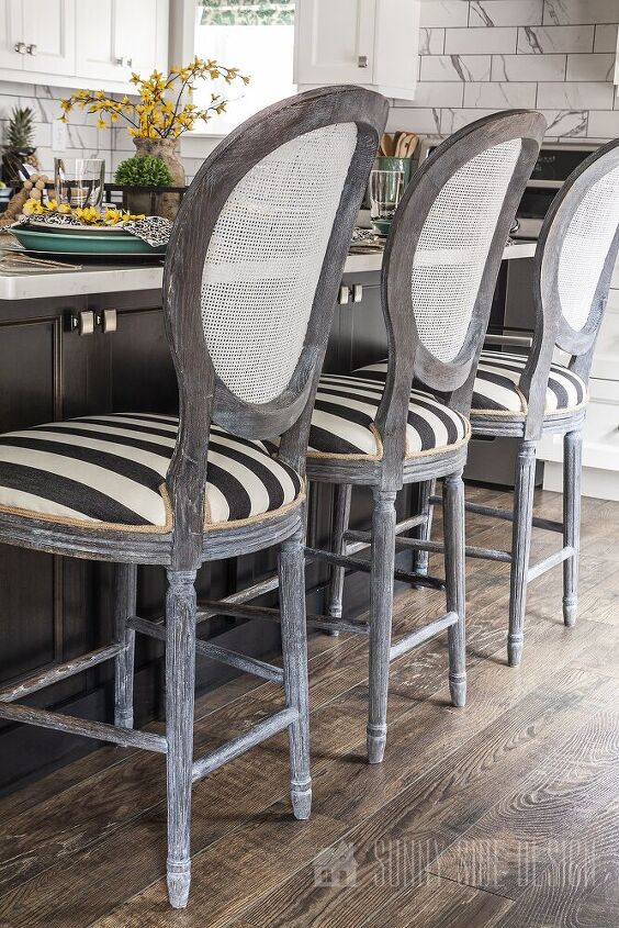15 shocking makeovers that ll make you rethink your old furniture, Farmhouse Bar Stool Makeover
