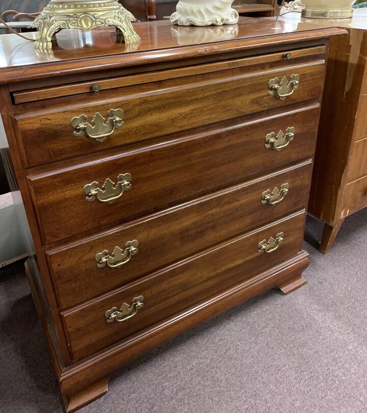 15 shocking makeovers that ll make you rethink your old furniture, Mustard Dresser Makeover