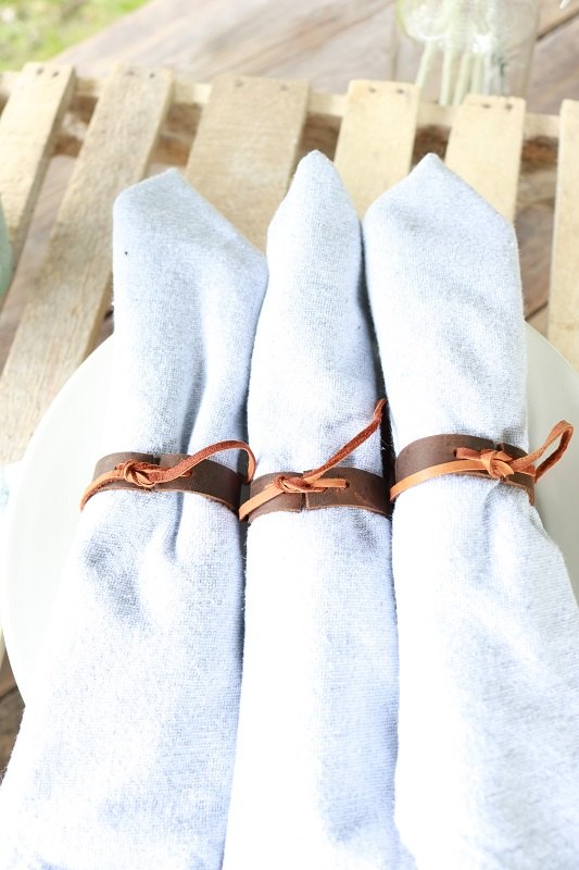 leather napkin rings