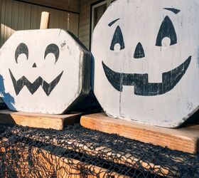 Crafting Jack-o'-Lanterns from Recycled Wood