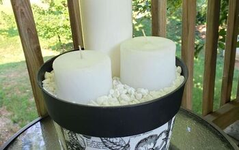Repurposed Flower Pot Using Napkins