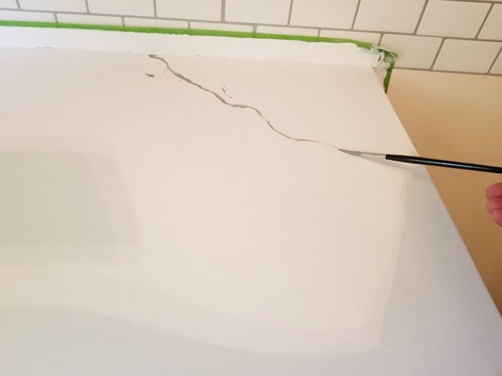 real looking faux marble countertop update