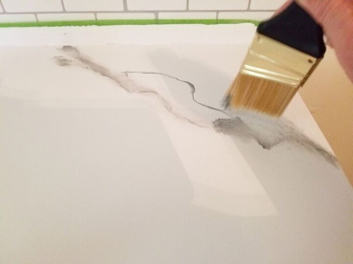 real looking faux marble countertop update