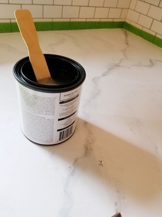 real looking faux marble countertop update