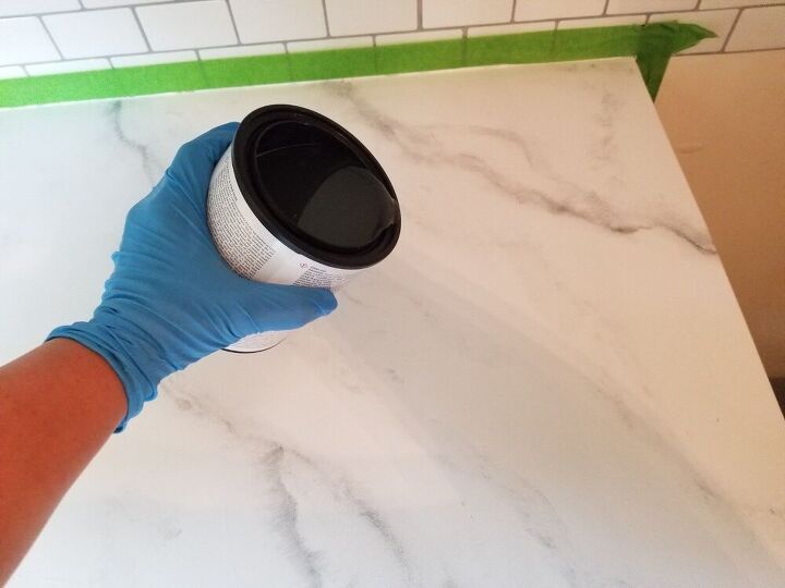 real looking faux marble countertop update