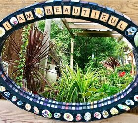 How to Transform a Mirror With Old China and Scrabble Tiles