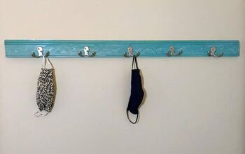 DIY Face Mask Rack From Pretty Moulding