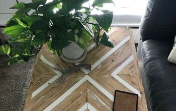 Wood Inlay End Table