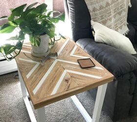 wood inlay end table