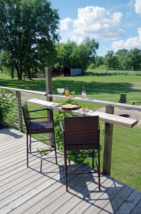 s 20 ideas to help you soak in the last days of summer, How to Make a Bar Top Deck Railing