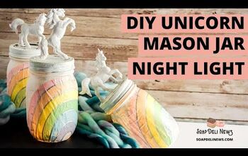Luz nocturna de unicornio: Manualidades fáciles en tarros de cristal para decorar el hogar o para regalar