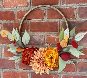diy fall hoop wreath