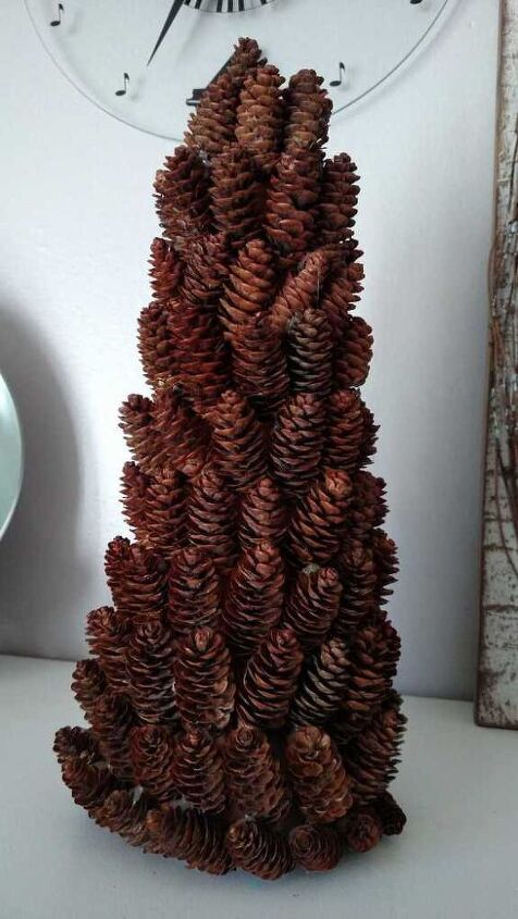 miniature fall pine cone tree