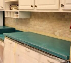 s 9 gorgeous makeovers that ll save you thousands on new countertops, Epoxy Over Laminate Counters