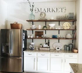 20 creative ways to add open shelving to your home, Simple Open Shelving on a Budget