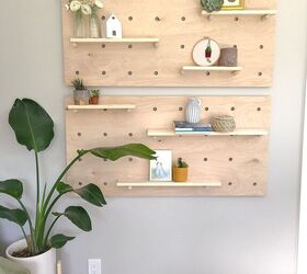 20 creative ways to add open shelving to your home, DIY Peg Board Shelf