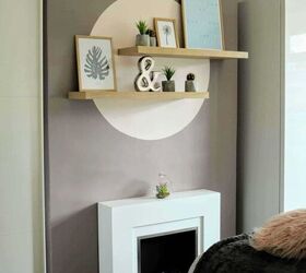 20 creative ways to add open shelving to your home, Painting a Wall Circle Feature