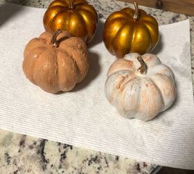 dollar store textured pumpkins
