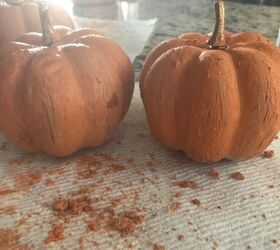 dollar store textured pumpkins