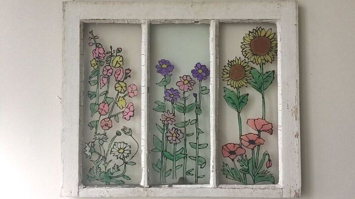 falso vitral personalizado en su casa con estas 6 ideas, Convierte una vieja ventana en arte de pared
