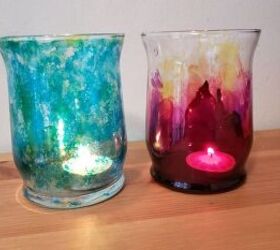 s fake custom stained glass in your home with these 6 ideas, Funky Candle Holders
