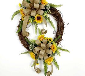 s 9 fall wreath ideas you won t see on anyone else s front door, Sunflower Wreath