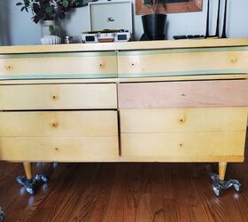 21 stunning wood paint furniture transformations, Mid Century Modern Dresser Upcycled